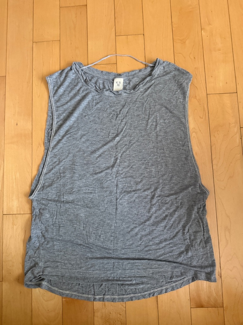 Free People Women's Gray Muscle Tank Top - Lightweight Casual Tee